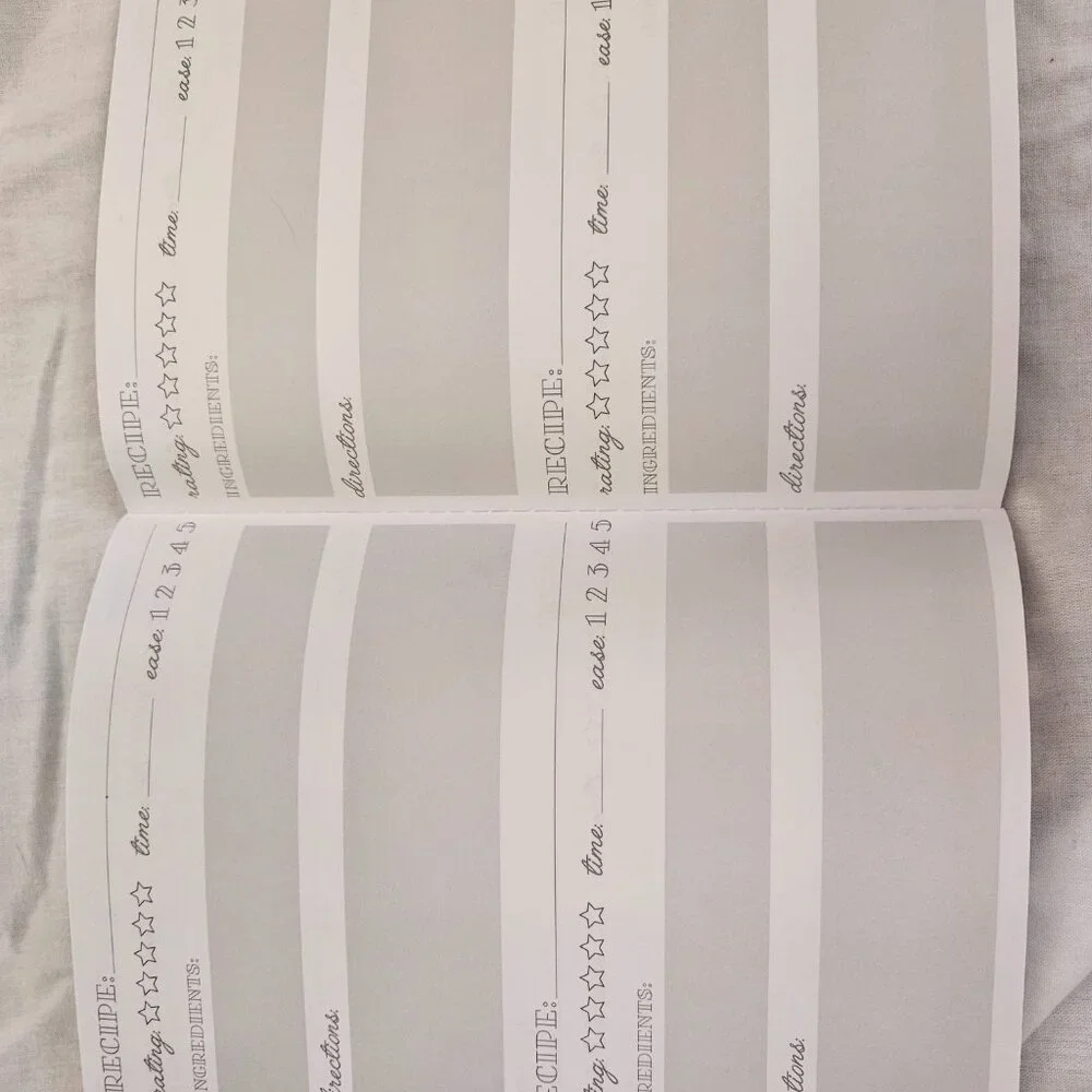 Meal Planning Notebook 60 Sheets Brand New Recipe sheets